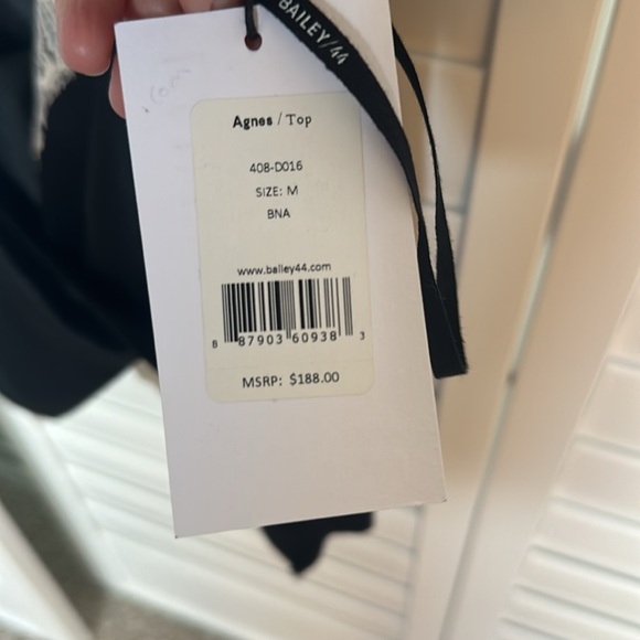 NWT Bailey 44 Agnes Top Black Natural Lace Size M $188 Anthropologie - Picture 4 of 8